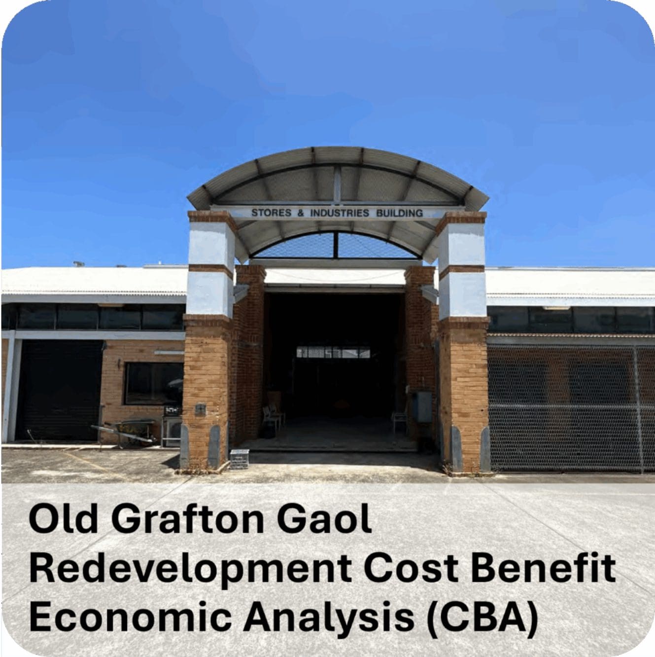 Old Grafton Gaol brick entrance archway