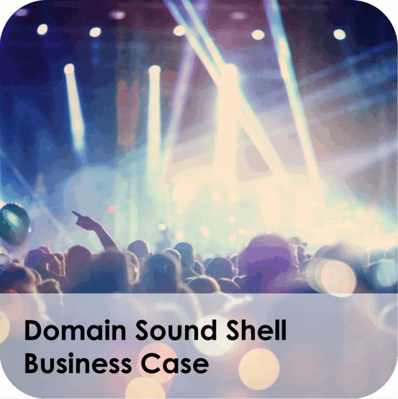 Concert crowd under colorful stage lights