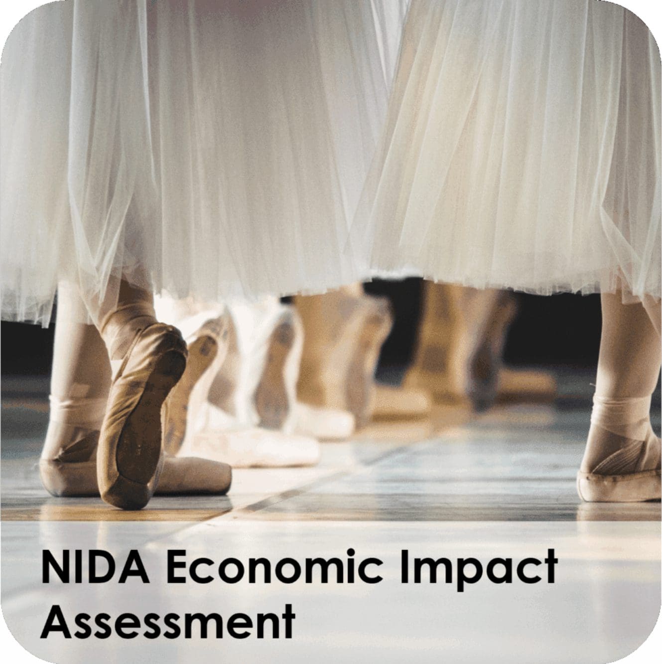 Close-up ballet pointe shoes under tutus